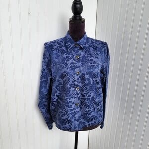 Christopher & Banks Blue Floral Lightweight Shirt Jacket